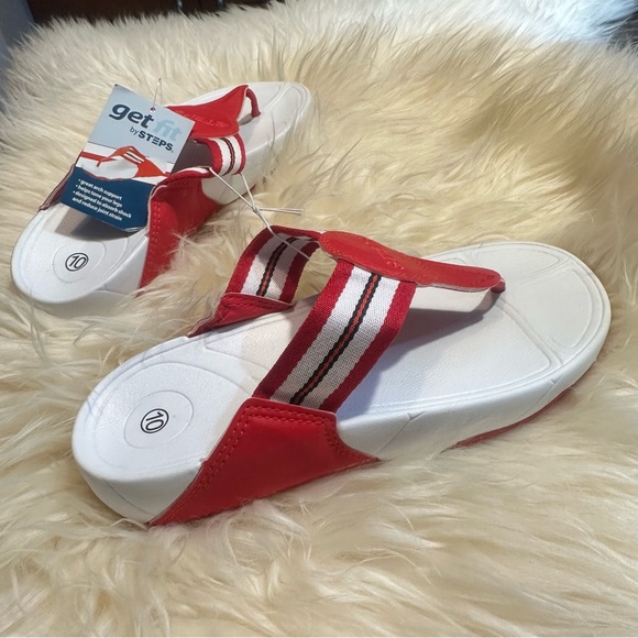 Fitflop leg toning sandals reduces joint strain arch support  flipflop thong. - Picture 7 of 12